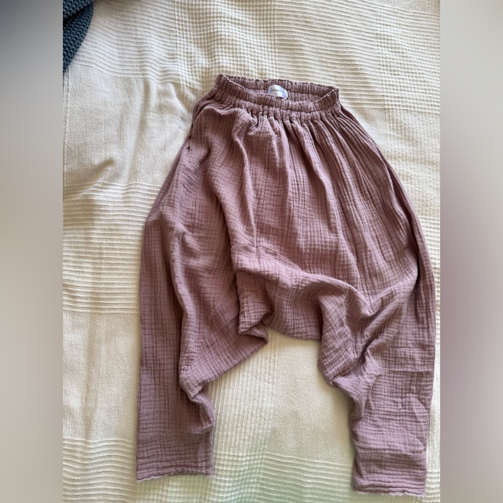 Light Blush Gauze Afghan hippie indie style pants